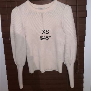 White Ribbed Sweater